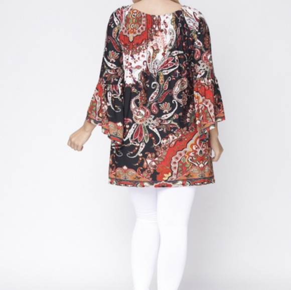 Plus size on/off shoulder tunic - Picture 3 of 3
